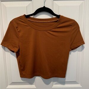 SHEIN Burnt Orange Crop Top Size L